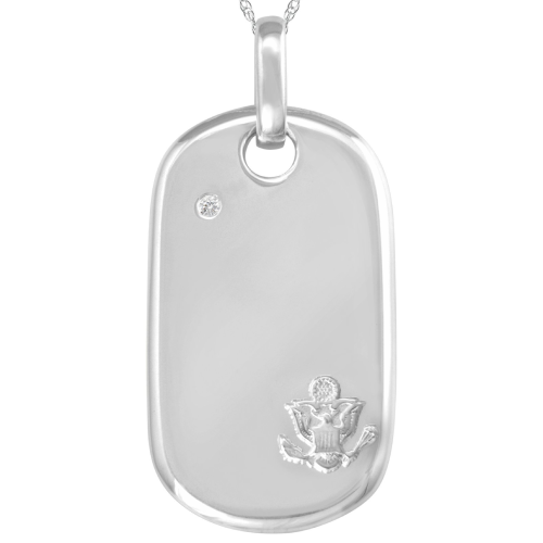 PENDANT & NECKLACE STERLING SILVER  PHOTO TEXT ENGRAVED ARMY STYLE DOG TAG 